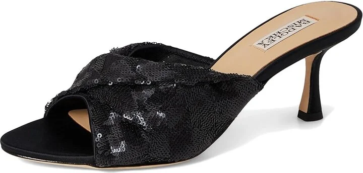 Badgley Mischka Gailea Women's Sandals Black : 9 M, Synthetic - Image 5