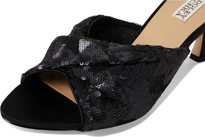 Badgley Mischka Gailea Women's Sandals Black : 9 M, Synthetic - Image 7