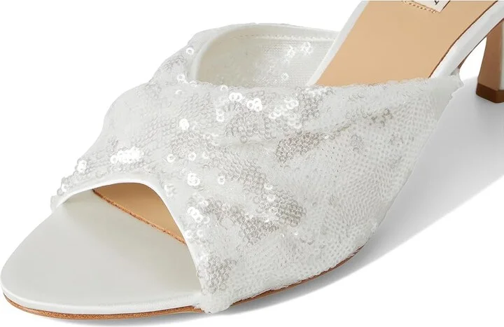 Badgley Mischka Gailea Women's Sandals Soft White : 9 M, Synthetic - Image 7
