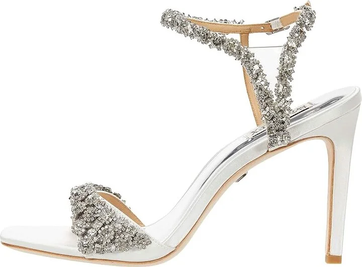 Badgley Mischka Galia Women's Shoes Soft White : 5.5 M, Textile - Image 6