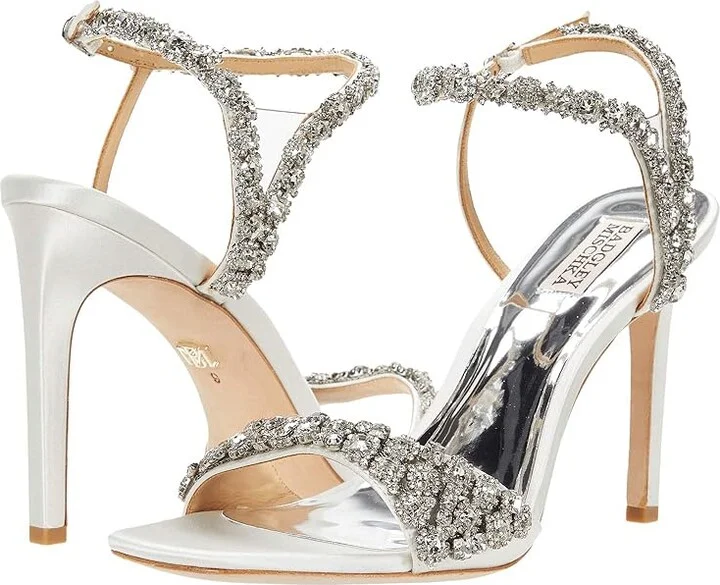 Badgley Mischka Galia Women's Shoes Soft White : 5.5 M, Textile