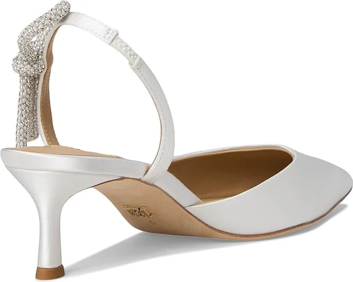 Badgley Mischka Gentry Women's Shoes Soft White : 8 M, Leather - Image 4