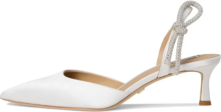 Badgley Mischka Gentry Women's Shoes Soft White : 8 M, Leather - Image 6