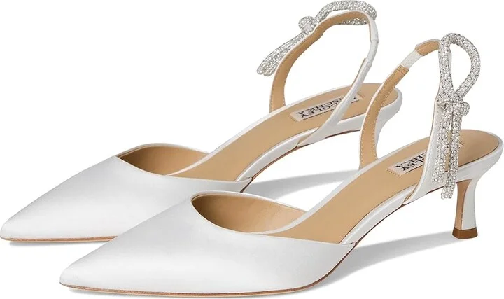 Badgley Mischka Gentry Women's Shoes Soft White : 8 M, Leather