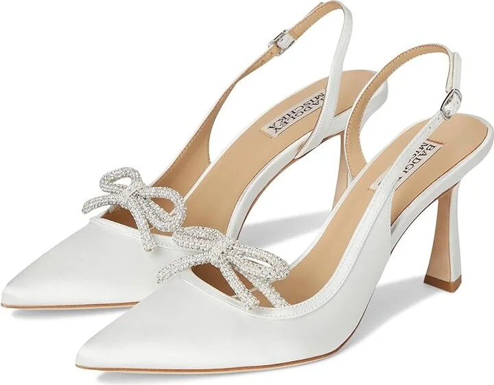 Badgley Mischka Georgie Women's Shoes Soft White : 7.5 M