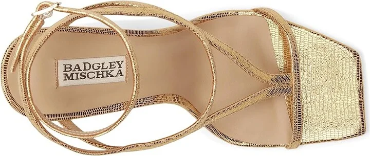 Badgley Mischka Gianni Women's Sandals Gold Lizard : 8 M - Image 2