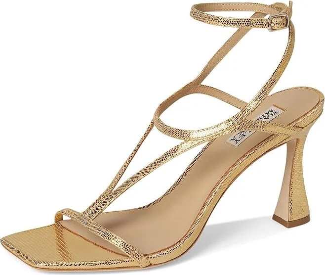 Badgley Mischka Gianni Women's Sandals Gold Lizard : 8 M - Image 5