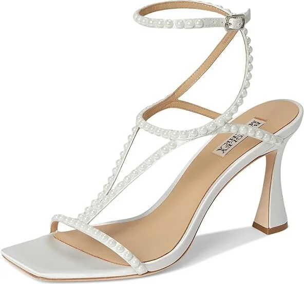 Badgley Mischka Gianni Women's Sandals Soft White : 7 M - Image 5