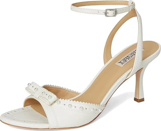 Badgley Mischka Giuliana Women's Sandals Soft White : 9 M, Leather - Image 5
