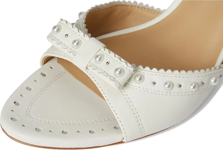 Badgley Mischka Giuliana Women's Sandals Soft White : 9 M, Leather - Image 7