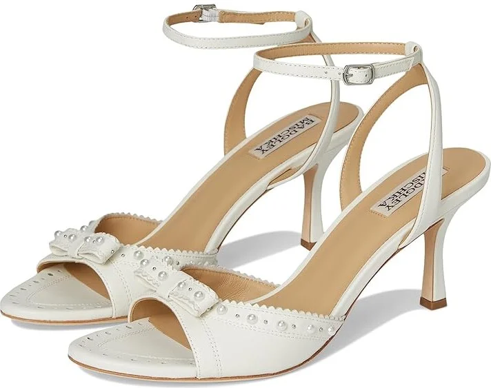Badgley Mischka Giuliana Women's Sandals Soft White : 9 M, Leather