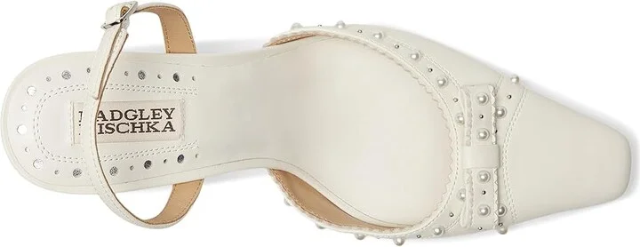 Badgley Mischka Gizelle Women's Shoes Soft White : 8.5 M, Leather - Image 2