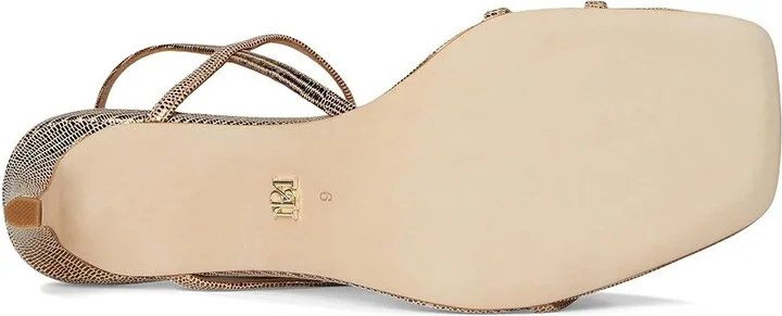 Badgley Mischka Gracelyn Women's Sandals Bronze : 7.5 M, Leather - Image 3