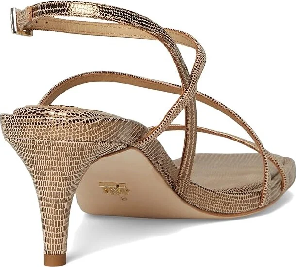 Badgley Mischka Gracelyn Women's Sandals Bronze : 7.5 M, Leather - Image 4