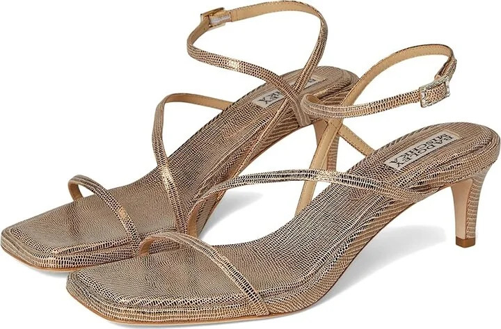 Badgley Mischka Gracelyn Women's Sandals Bronze : 7.5 M, Leather