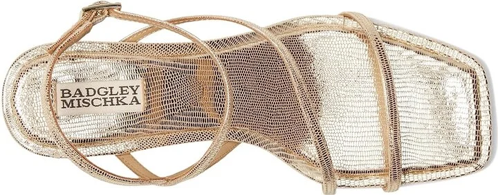 Badgley Mischka Gracelyn Women's Sandals Gold Lizard : 6.5 M, Leather - Image 2