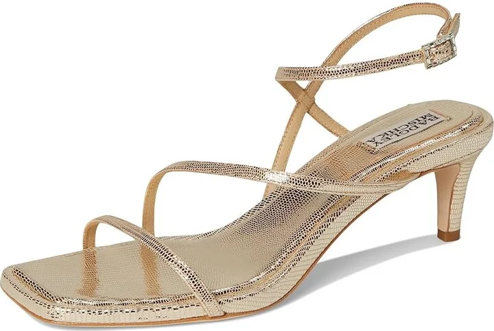 Badgley Mischka Gracelyn Women's Sandals Gold Lizard : 6.5 M, Leather - Image 5