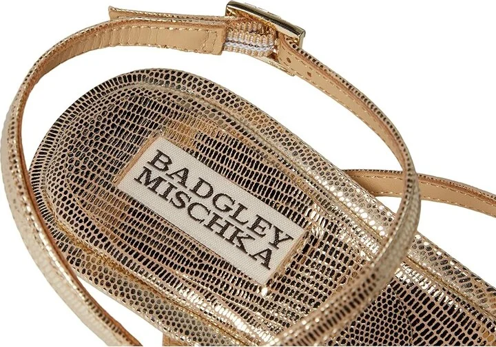 Badgley Mischka Gracelyn Women's Sandals Gold Lizard : 6.5 M, Leather - Image 7