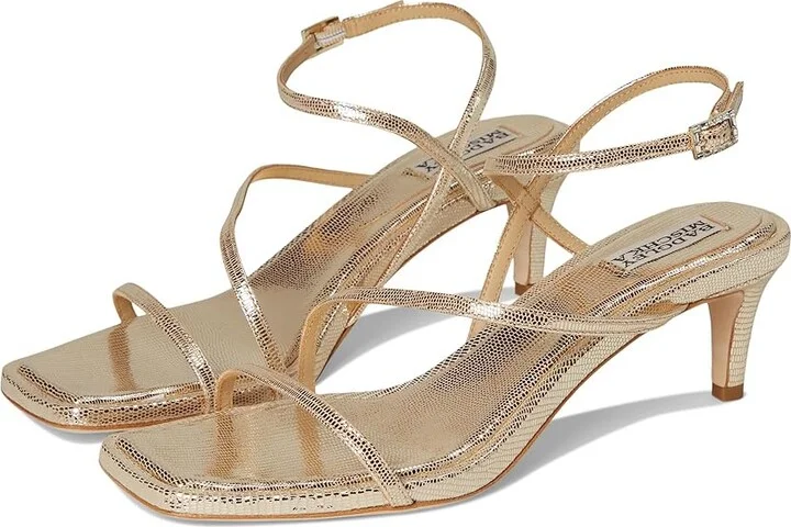 Badgley Mischka Gracelyn Women's Sandals Gold Lizard : 6.5 M, Leather