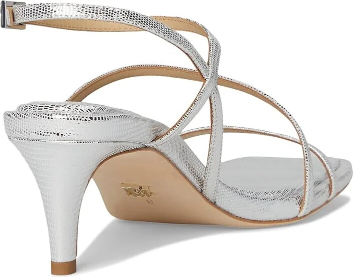 Badgley Mischka Gracelyn Women's Sandals Silver Lizard : 9 M, Leather - Image 4