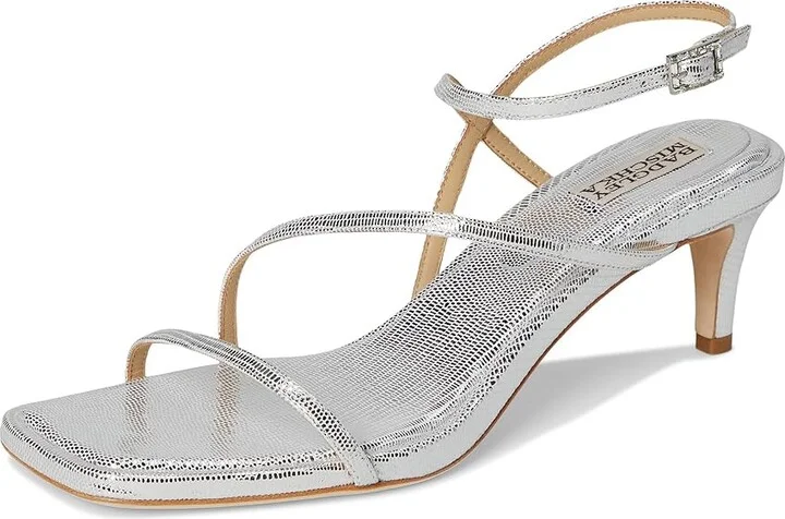 Badgley Mischka Gracelyn Women's Sandals Silver Lizard : 9 M, Leather - Image 5