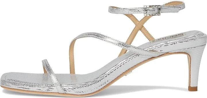 Badgley Mischka Gracelyn Women's Sandals Silver Lizard : 9 M, Leather - Image 6