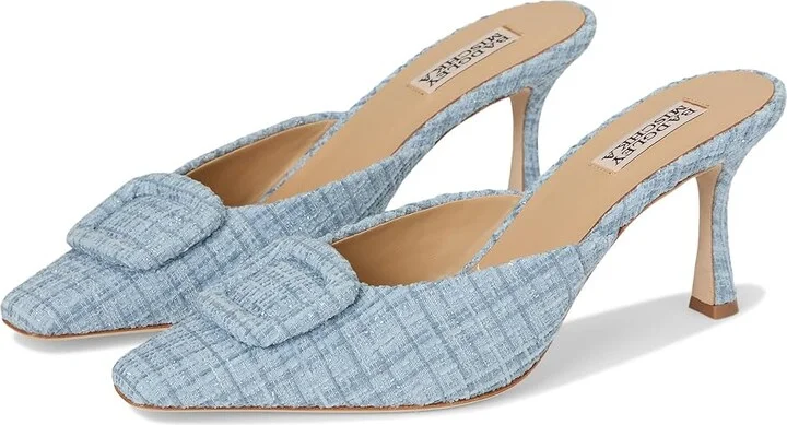 Badgley Mischka Graylynn Women's Shoes Blue Tweed : 6 M, Wool