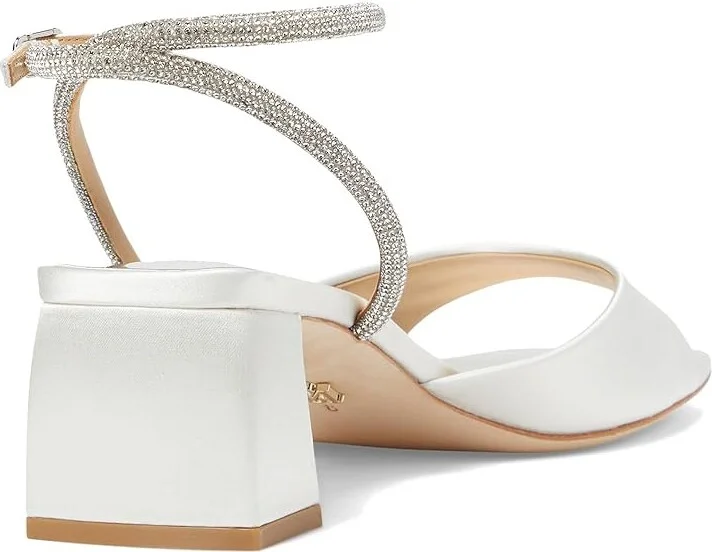 Badgley Mischka Infinity Women's Shoes Soft White : 5 M, Satin - Image 4