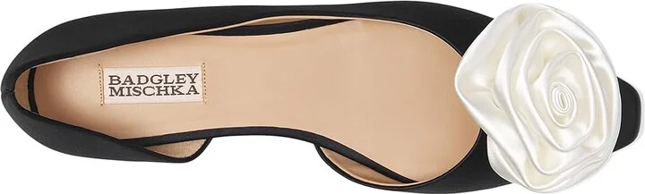 Badgley Mischka Jana Women's Flat Shoes Black : 6.5 M, Leather/Rubber/Silk - Image 2