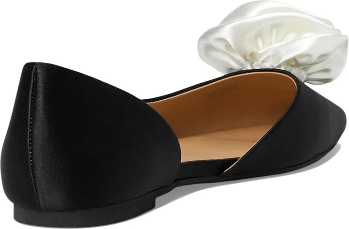 Badgley Mischka Jana Women's Flat Shoes Black : 6.5 M, Leather/Rubber/Silk - Image 4