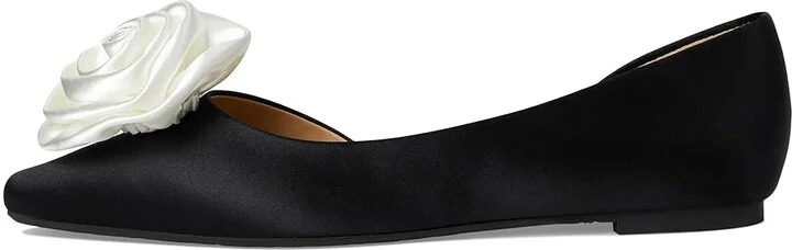 Badgley Mischka Jana Women's Flat Shoes Black : 6.5 M, Leather/Rubber/Silk - Image 6