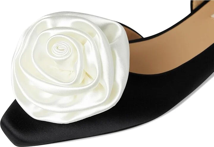Badgley Mischka Jana Women's Flat Shoes Black : 6.5 M, Leather/Rubber/Silk - Image 7