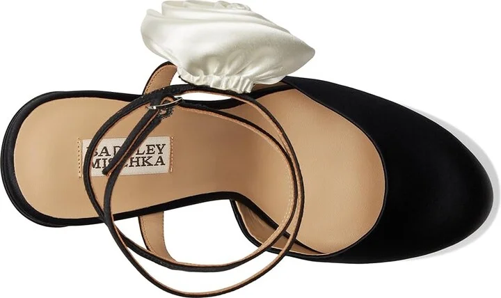 Badgley Mischka Janessa High Women's Heels Black : 8 M, Leather - Image 2