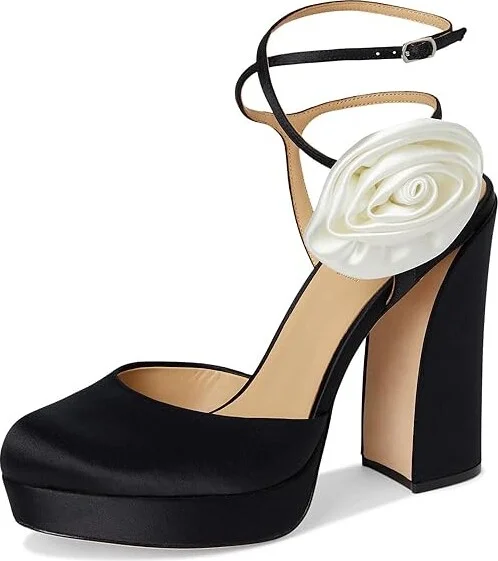 Badgley Mischka Janessa High Women's Heels Black : 8 M, Leather - Image 5