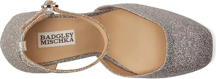 Badgley Mischka Jayda High Women's Heels Antique Silver : 9.5 M, Leather - Image 2
