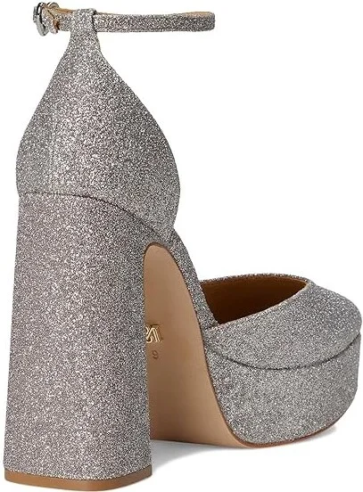 Badgley Mischka Jayda High Women's Heels Antique Silver : 9.5 M, Leather - Image 4