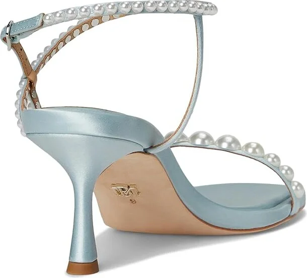 Badgley Mischka Jolie Women's Sandals Mist Blue : 9.5 M, Leather - Image 4