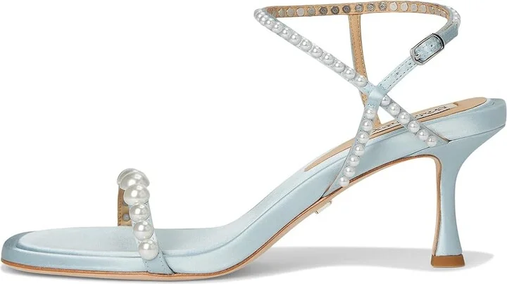 Badgley Mischka Jolie Women's Sandals Mist Blue : 9.5 M, Leather - Image 6