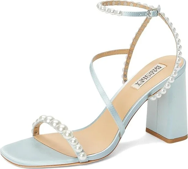 Badgley Mischka Jordyn Women's Sandals Mist Blue : 10 M, Leather - Image 5