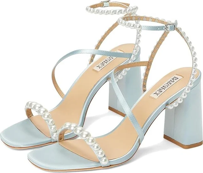 Badgley Mischka Jordyn Women's Sandals Mist Blue : 10 M, Leather