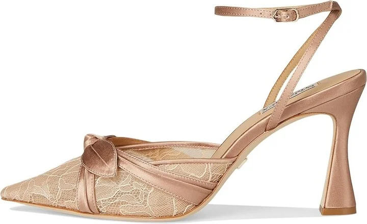 Badgley Mischka Josie High Women's Heels Clay : 7 M, Leather - Image 6