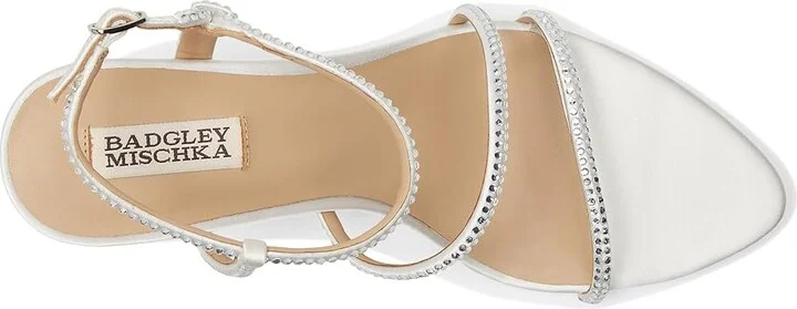 Badgley Mischka Julianna Women's Sandals Soft White : 7.5 M, Leather - Image 2