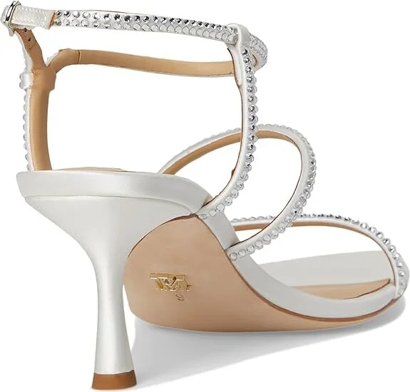 Badgley Mischka Julianna Women's Sandals Soft White : 7.5 M, Leather - Image 4