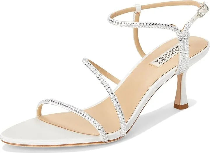 Badgley Mischka Julianna Women's Sandals Soft White : 7.5 M, Leather - Image 5
