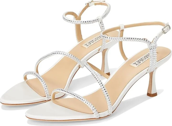 Badgley Mischka Julianna Women's Sandals Soft White : 7.5 M, Leather