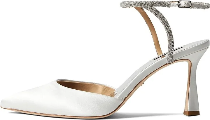 Badgley Mischka Kamilah Women's Shoes Soft White : 5 M, Textile - Image 5
