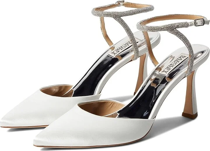 Badgley Mischka Kamilah Women's Shoes Soft White : 5 M, Textile