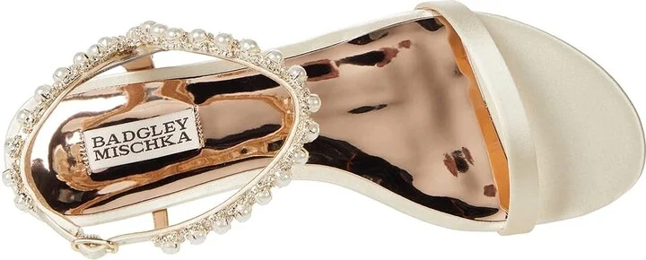 Badgley Mischka Klare Women's Shoes Ivory : 6.5 M, Textile - Image 2