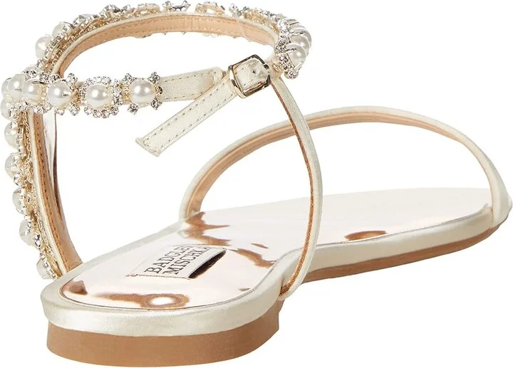 Badgley Mischka Klare Women's Shoes Ivory : 6.5 M, Textile - Image 4