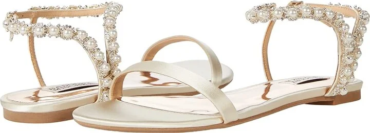 Badgley Mischka Klare Women's Shoes Ivory : 6.5 M, Textile